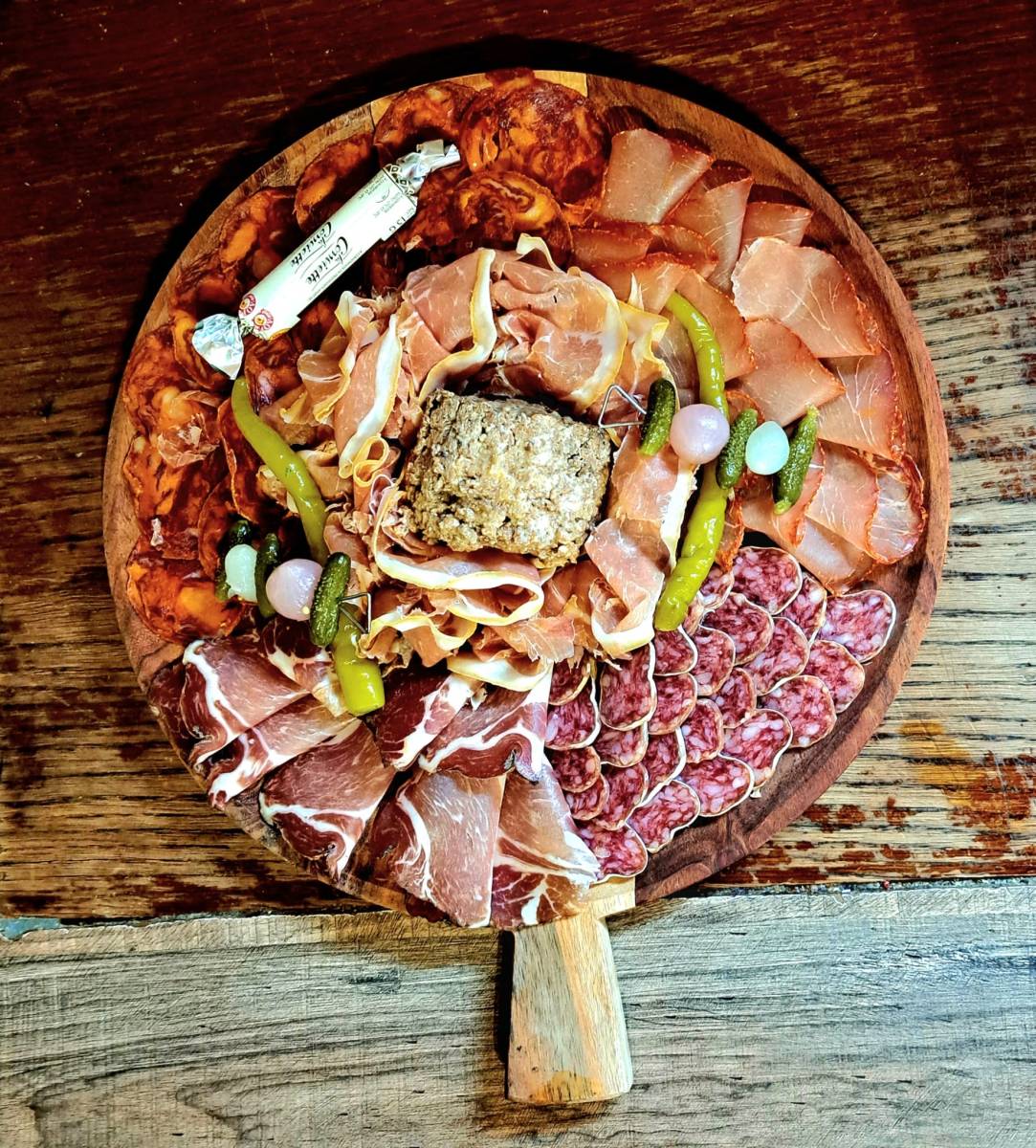 Cured meat & cheese platter for two